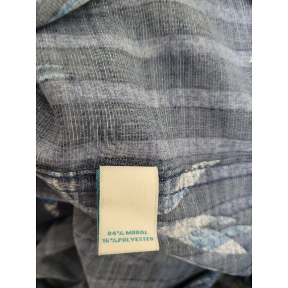 Caribbean Men's Shirt Size XL Casual Short Sleeve Button Up Dark Blue  36 - Picture 7 of 9